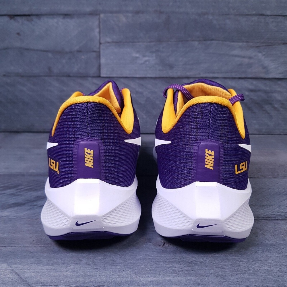 NIKE Air Zoom Pegasus 39 LSU Tigers Running Shoes Mens 9.5 Purple White - Picture 4 of 6